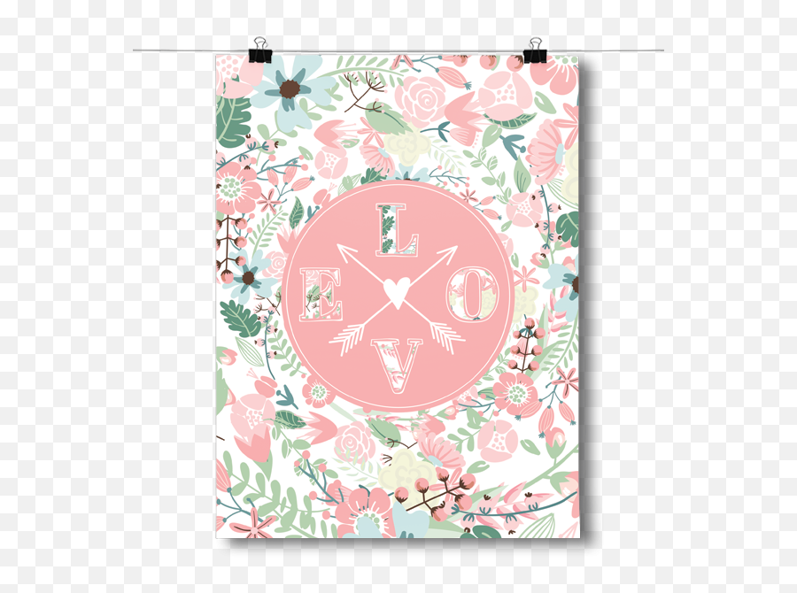 Cute Love Flower Pattern - Decorative Png,Flower Pattern Transparent