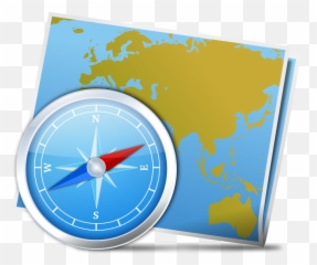 Navigation Icon Clip Art Image - Compass And Map png