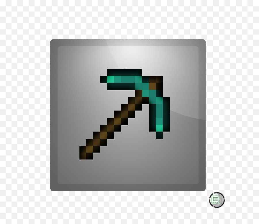 Download Hd Minecraft Pickaxe Icon By - Minecraft Diamond Pickaxe Png,Minecraft Pickaxe Icon
