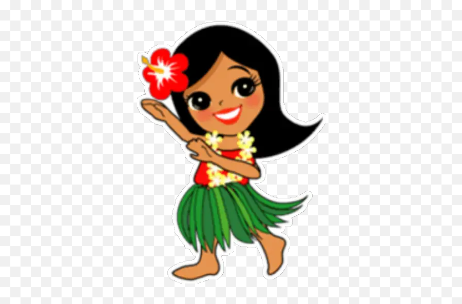 Sticker Maker - Hawaiian Sticker Hula Dancer Clipart Png,Hawaiian Lady Icon