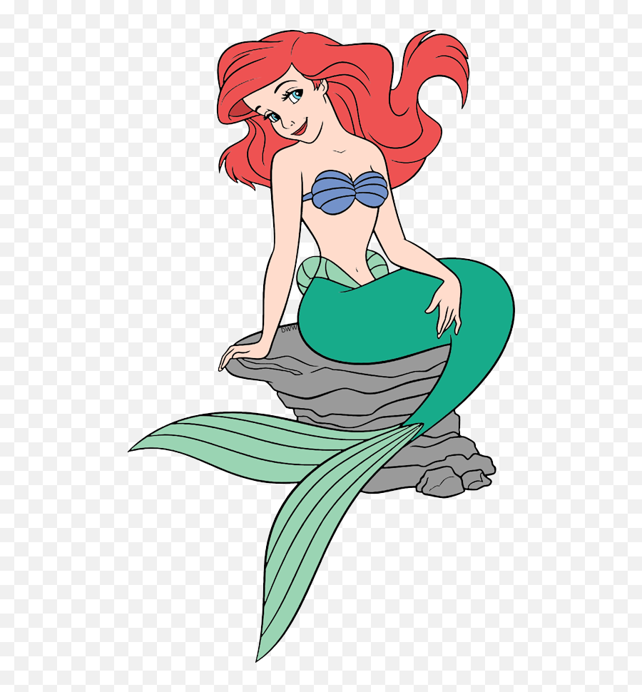 10 Ariel - Ariel The Little Mermaid Sitting Png,Rock Clipart Transparent