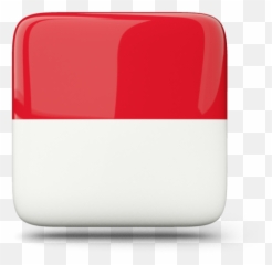 Glossy Square Icon Illustration Of Flag Monaco - Square Icon png