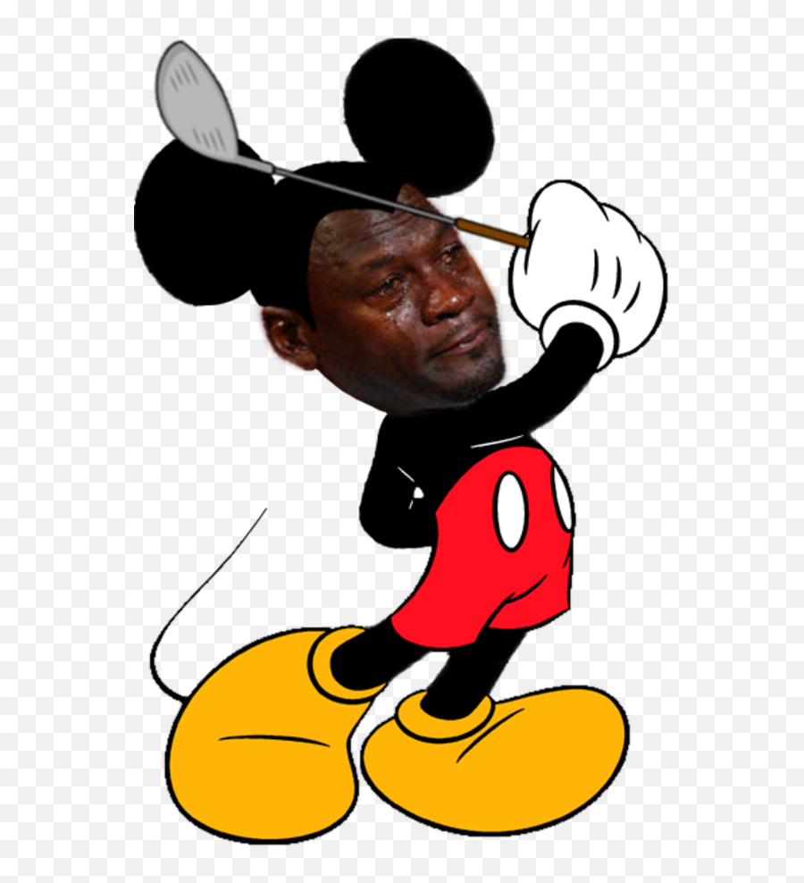 Good Morning Mickey Mouse Meme Clipart - Mickey Mouse Png,Michael Jordan Crying Png
