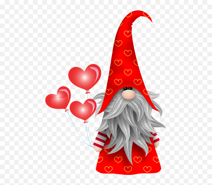 Valentine Gnome Clipart Png - Valentine Gnome,Gnome Png