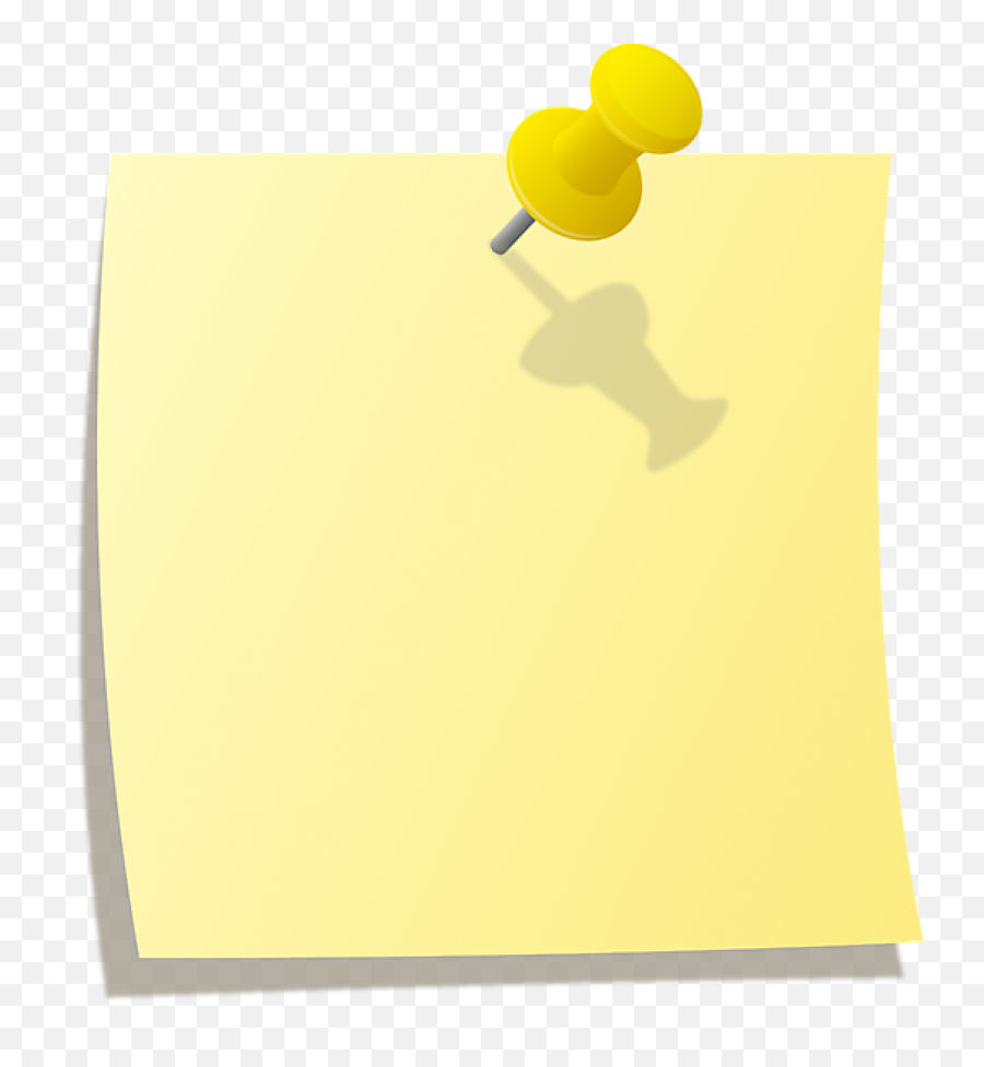 Sticy Notes Png Image Yellow Sticky - Pinned Note Clipart,Post It Notes Png