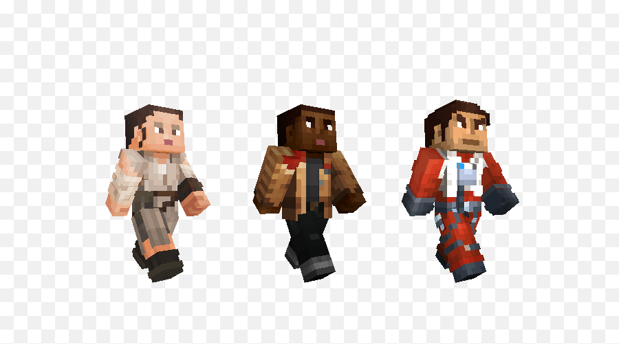 Download Hd Rey Finn And Poe Dameron - Minecraft Kylo Ren Poe Dameron Minecraft Skin Png,Kylo Ren Png
