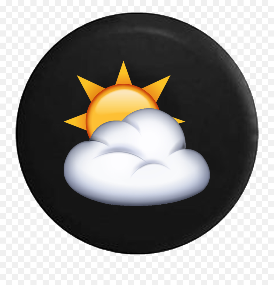 Download Text Emoji Sun Cloud - Emoji Png,Cloud Emoji Png