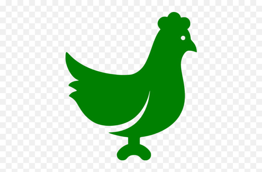 Green Chicken Icon - Free Green Animal Icons Chicken Icon Png,Chicken Transparent