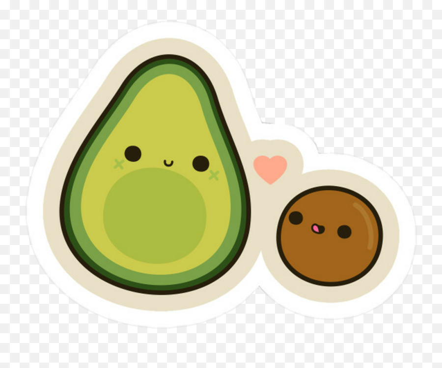 Avocado Kawaii Transparent Png - Cute Avocado Transparent Background,Avocado Transparent Background