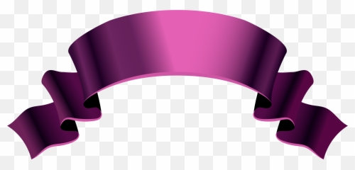 Clipart Banner Pink Ribbon - Purple u0026 Gold Png Transparent Green