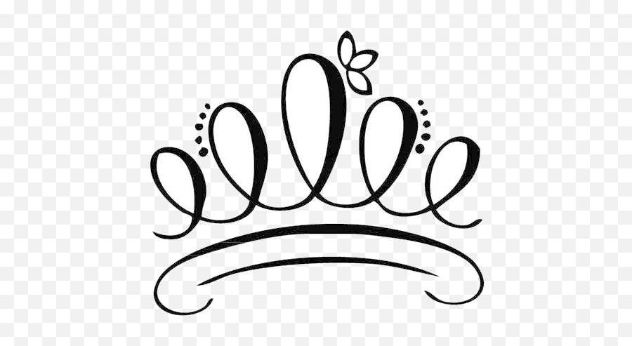 Crown Clipart Png Black And White - Princess Crown Tattoo,Crown Png Black And White