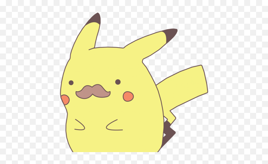Pikachu Clipart Tumblr Transparent - Pikachu With Mustache Png,Pikachu Transparent