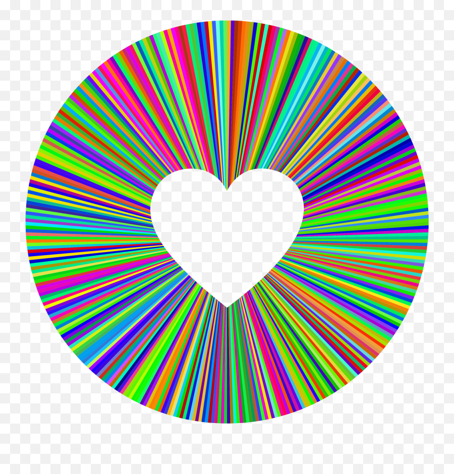 Prismatic Heart Halo By Gdj Peace And Love - Colorful Cross Clipart Free Png,Halo Transparent