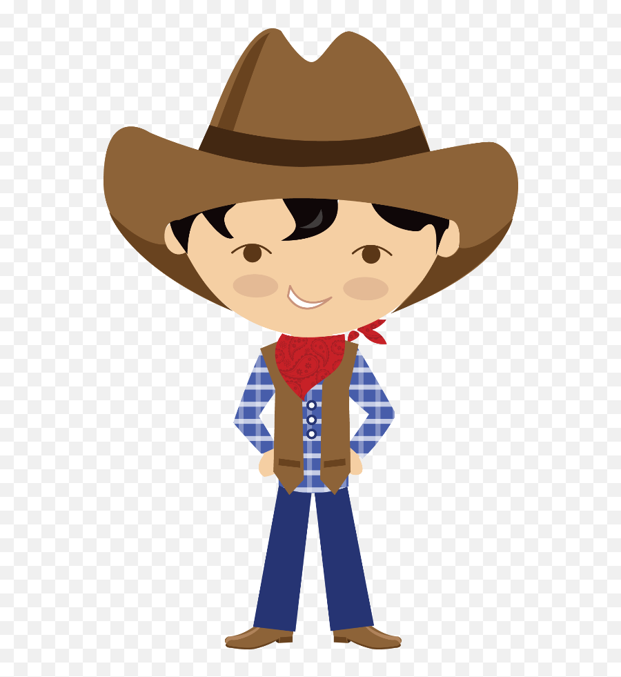 Download Hd Cowboy Cowgirl Silhouette Clip Art - Cowboy Boy And Girl Cowboy Cartoon Png,Cowboy Silhouette Png