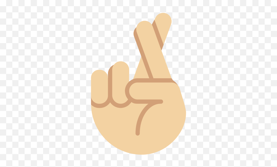 Crossed Fingers Emoji With Medium - Light Skin Tone Meaning Png,Fingers Crossed Png