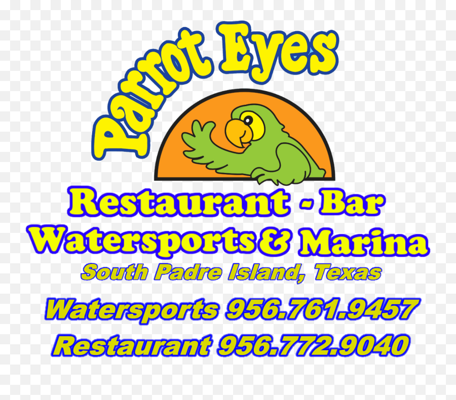 Parrot Eyes Watersports South Padre Island Tx Parasailing - Cartoon Png,Banana Boat Logo