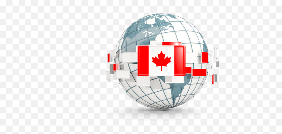 Globe With Line Of Flags - Canada Immigration Png,Canada Png