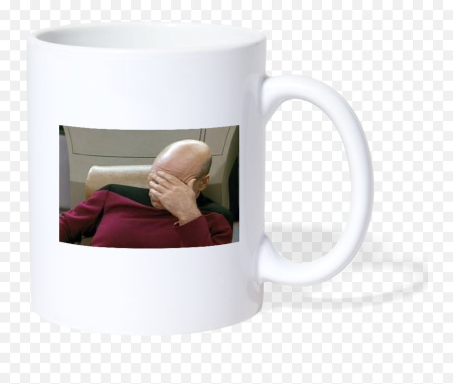 Captain Picard Facepalm Coffeetea Mug - Coffee Cup Png,Facepalm Png