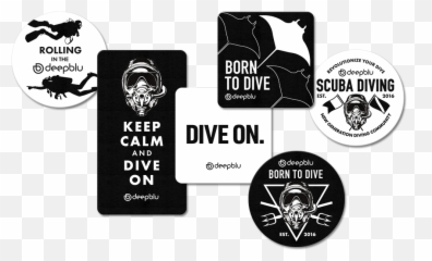 Scuba Diving Sticker Pack Deepblu Shop - Dive Sticker Png,Scuba Diver Png
