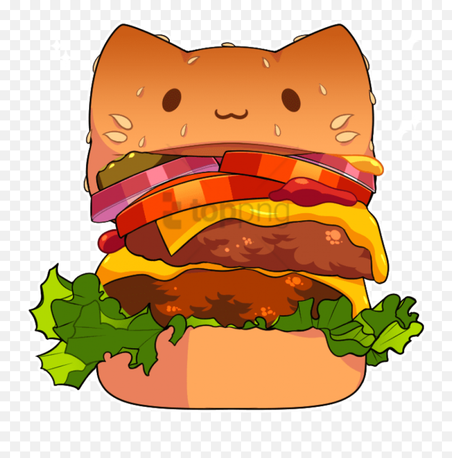 Cheeseburger Clipart Greasy Food - Cartoon Food With Cheeseburger Drawing  Png,Cheeseburger Transparent Background - free transparent png images -  