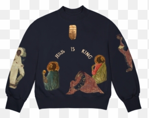 Jesus Is King Cross Crewneck - Kanye West Sweatshirt png
