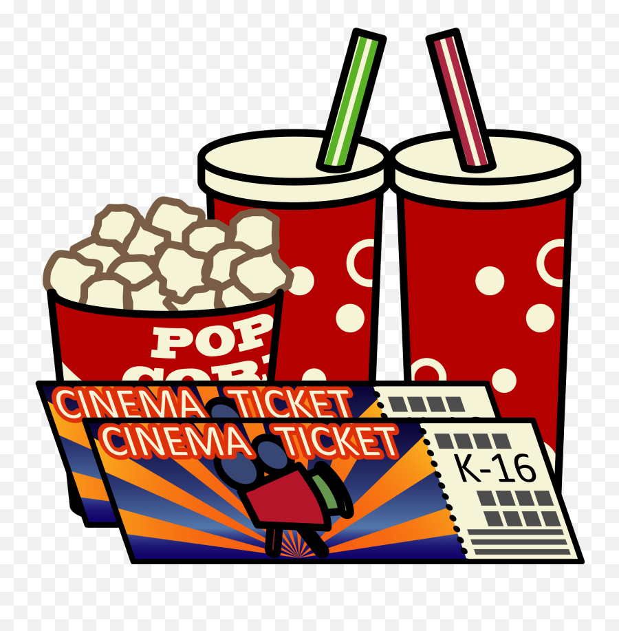 Movie Ticket And Popcorn Clipart Free Download Transparent - Movie And Popcorn Transparent Clipart Png,Popcorn Clipart Png