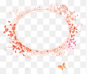 Oval Frame Pink Png Transparent - Border