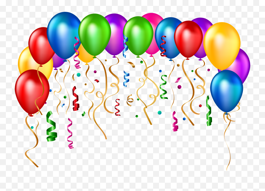 Birthday Party Balloons Transparent Png - Happy Birthday Balloon Png,Party Transparent