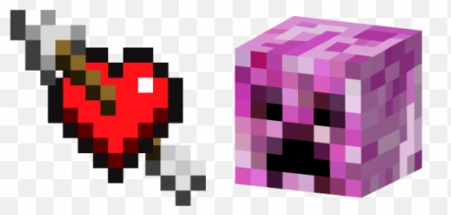 Minecraft Heart With Arrow And Pink Creeper U2013 Custom Cursor - png