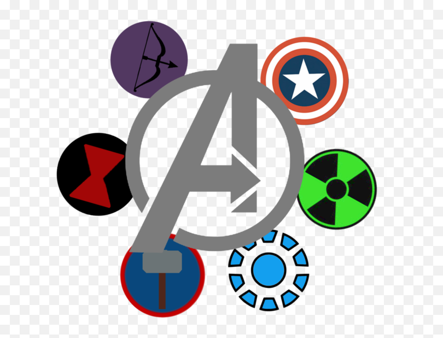 Avengers Symbols Together - Cross Stitch Patterns Marvel Png,Avengers Symbol Png
