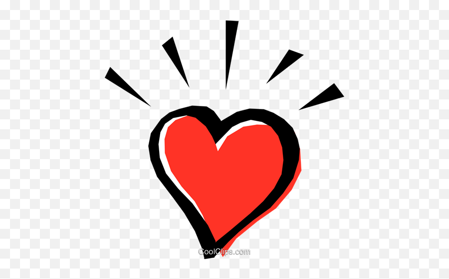 Heart Symbol Royalty Free Vector Clip Art Illustration - Glowing Heart Clipart Png,Red Heart Icon