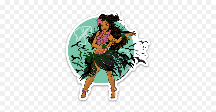 Stickers Pepili U2013 H Icon808 Thealohamovement - Fictional Character Png,Hawaiian Lady Icon