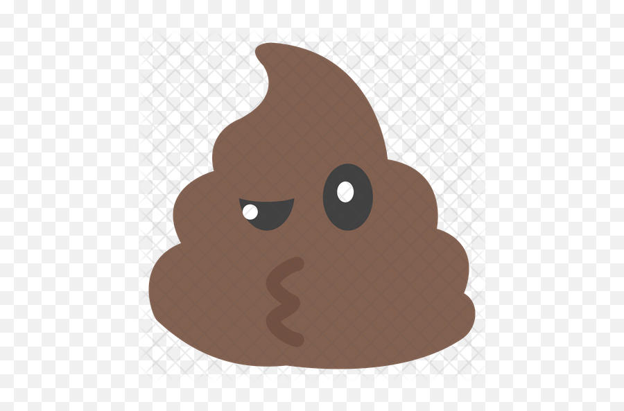 Kiss Poop Emoji Icon Of Flat Style - Icon Png,Shit Emoji Png