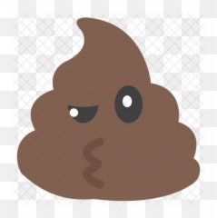Kiss Poop Emoji Icon Of Flat Style - Icon Png,Shit Emoji Png
