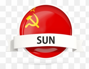 Round Flag With Banner Illustration Of Soviet Union - Emblem png