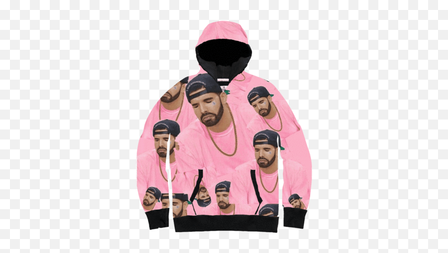 Download Drake Pink Collage All Over Hoodie U0026 Sweatshirt - Drake Pink Png,Drake Icon