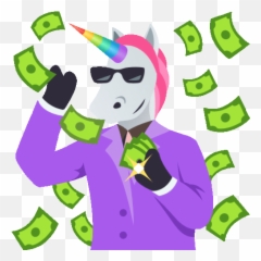 Wealthy Unicorn Life Sticker - Rich png