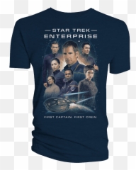 Star Trek Enterprise The 55 Collection - Shirt First Crew Logo Fantastic Four png