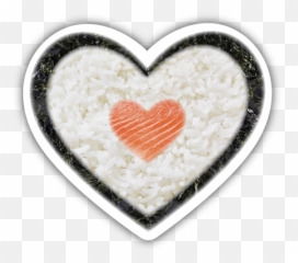 Sushi Heart Sticker - Heart Sushi Png,Facebook Heart Png