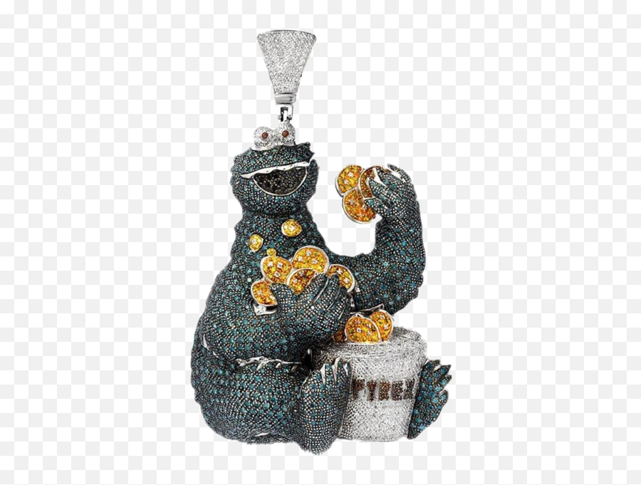 Cookie Monster Pyrex Diamond Pendant Png Official Psds - Cookie Monster Diamond Pendant,Cookie Monster Png
