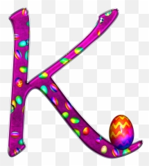 Purple Easter Alphabet Letters - png