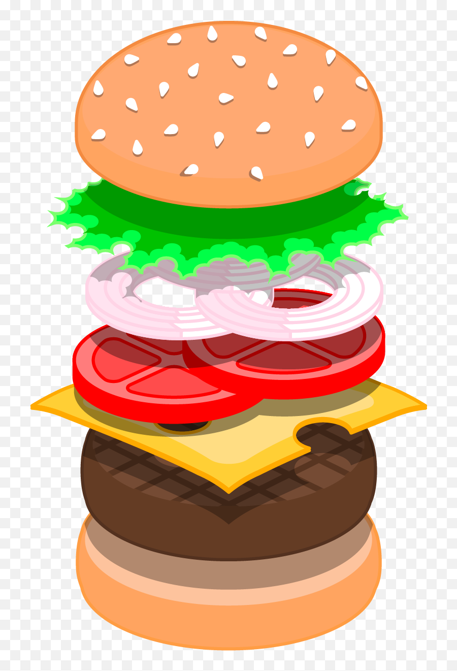 Download Hd Hamburger Steak Tartare - Cartoon Hamburger Clipart Png,Hamburger Transparent