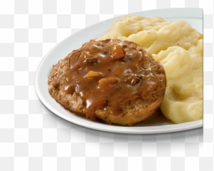 Download Hd Salisbury Steak - Michelinau0027s Salisbury Steak Salisbury Steak With Mashed Potatoes Png,Steak Transparent Background