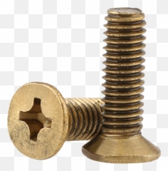 Gb819 Brass Countersunk Head Screw - Flat Head Screw Bolt Png,Bolt Head Png