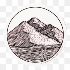 Mountain Sticker U2013 Red Umbrella Designs - Sketch Png,Mountains Transparent