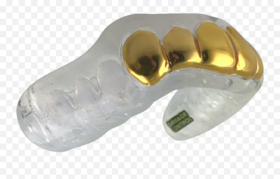 Paul Wall Damage Control Gold Grillz - Football Clear Mouth Guard Png,Gold Teeth Png