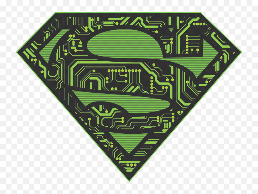 Superman Circuits Shield Mens Ringer T - Superman T Shirt Png,Superman Logo Wallpaper
