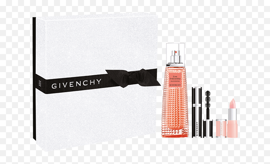 Christmas Makeup Fragrance U0026 Skin Care Gift Set Givenchy - Givenchy Live Irresistible Eau De Parfum Spray Png,Lipstick Mark Png