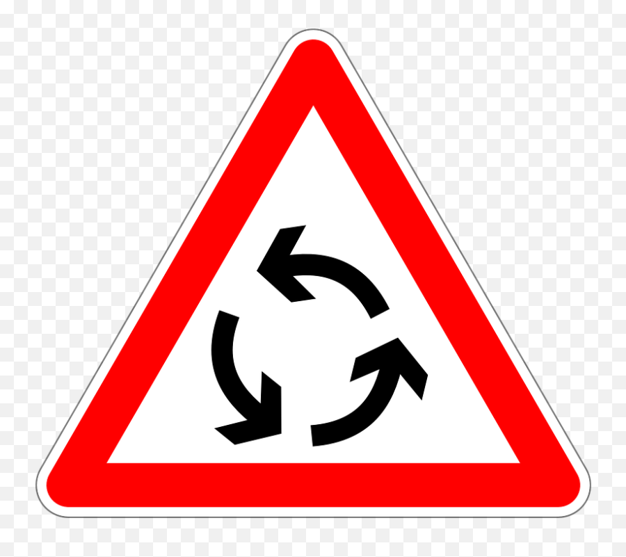 Roundabout Traffic Sign Road - Free Vector Graphic On Pixabay Old People Road Sign Png,Traffic Sign Png