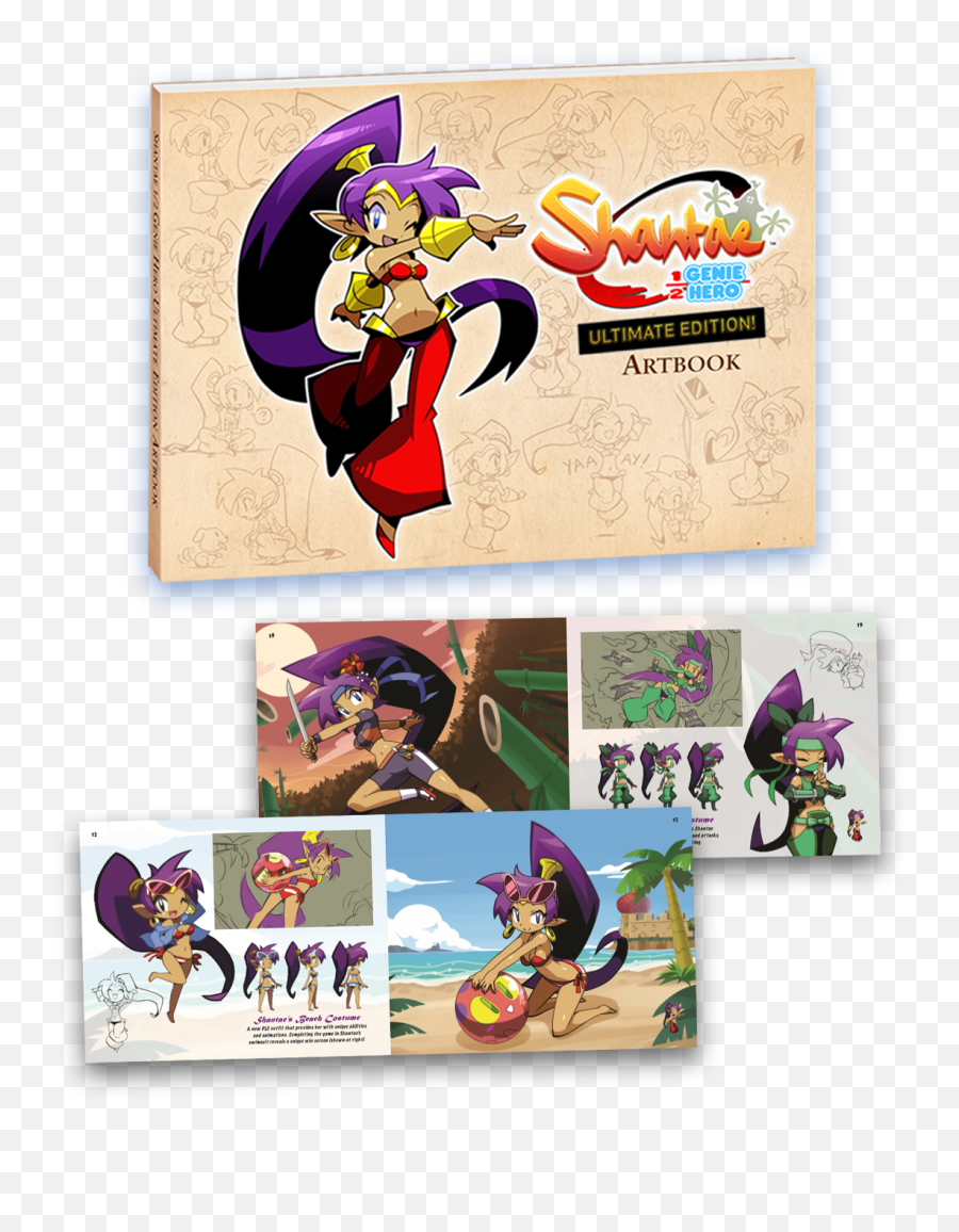 Half - Shantae Half Genie Hero Art Book Png,Shantae Png
